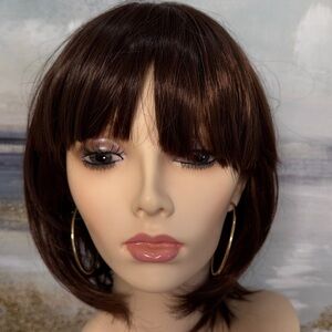 HAIR, 13” Straight Bob with Bangs, Brown